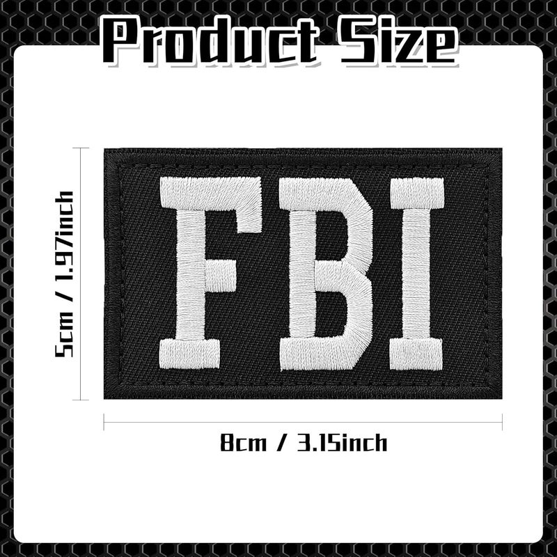 EMORBALS FBI Patch Hook and Loop System, FBI Tactical Patch for Vest, Jacket, Military Uniforms, Backpacks(2 Pack) - Image 2